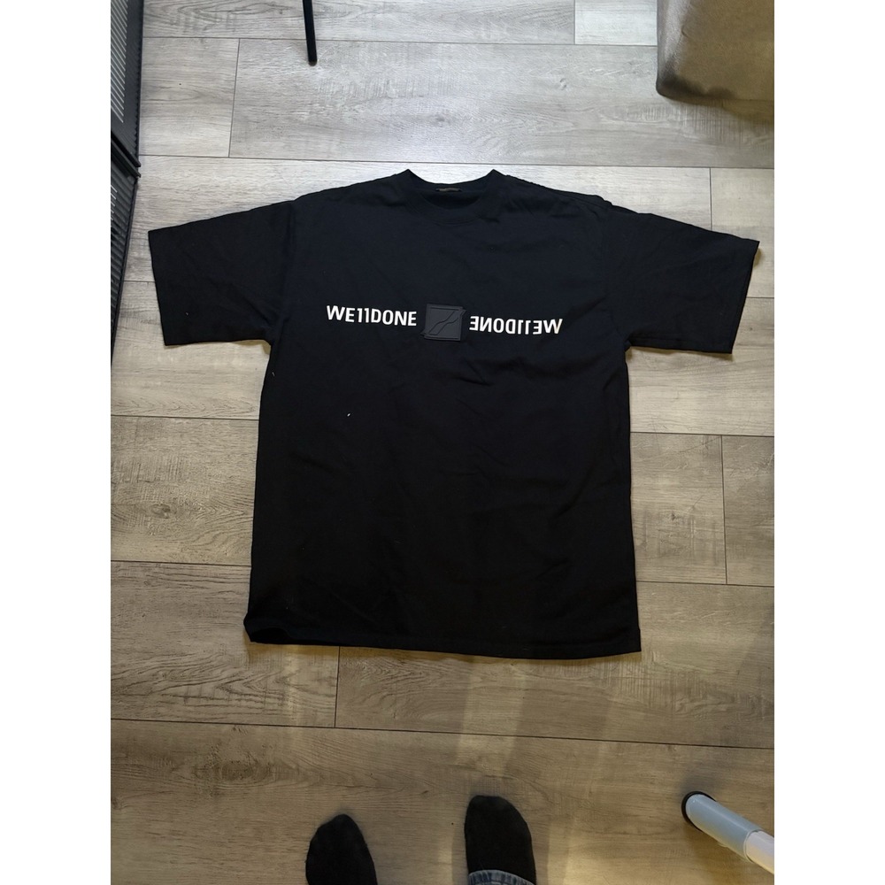 WE11DONE  Patched Mirror‎ Logo T-Shirt